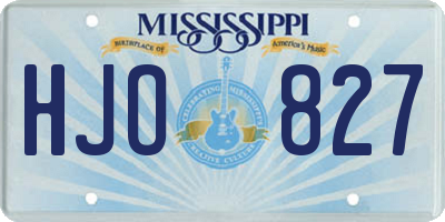 MS license plate HJO827