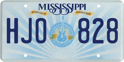 MS license plate HJO828