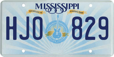 MS license plate HJO829