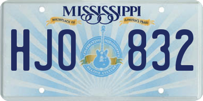 MS license plate HJO832