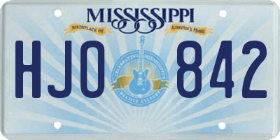 MS license plate HJO842