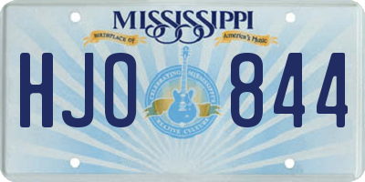 MS license plate HJO844