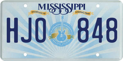 MS license plate HJO848