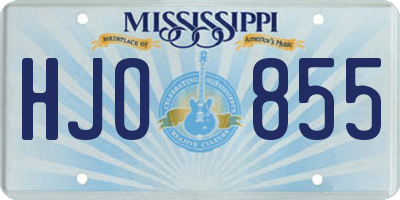MS license plate HJO855