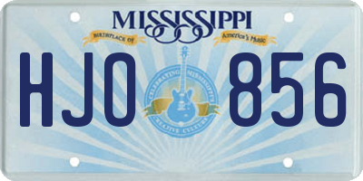 MS license plate HJO856