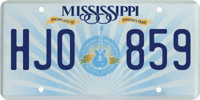 MS license plate HJO859