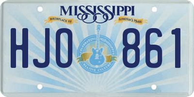 MS license plate HJO861