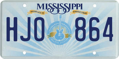 MS license plate HJO864