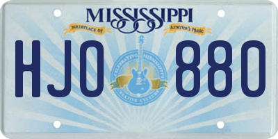 MS license plate HJO880