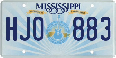 MS license plate HJO883