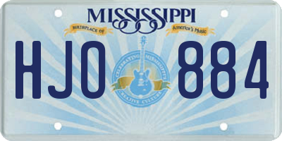 MS license plate HJO884