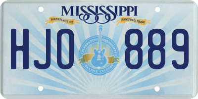 MS license plate HJO889