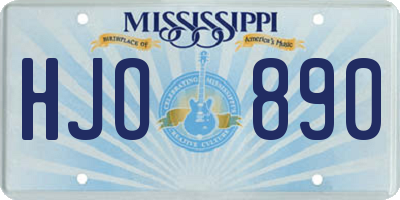 MS license plate HJO890