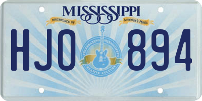 MS license plate HJO894