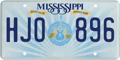 MS license plate HJO896