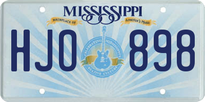 MS license plate HJO898