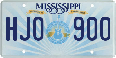 MS license plate HJO900