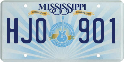 MS license plate HJO901