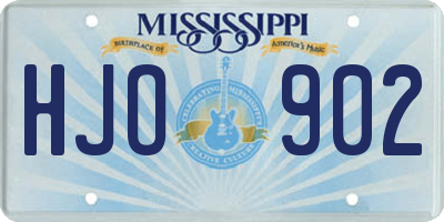 MS license plate HJO902