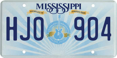 MS license plate HJO904