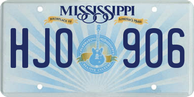 MS license plate HJO906