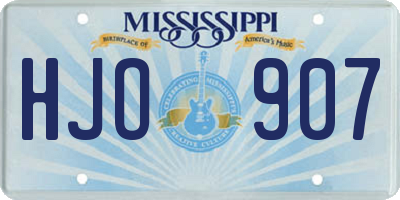 MS license plate HJO907