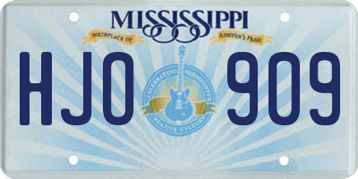 MS license plate HJO909