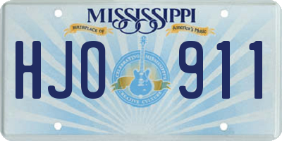 MS license plate HJO911