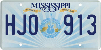 MS license plate HJO913