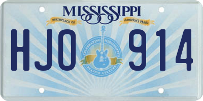 MS license plate HJO914