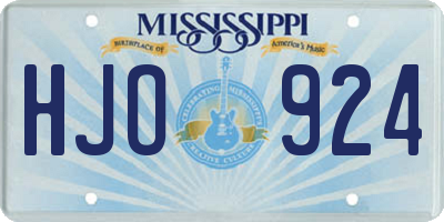 MS license plate HJO924