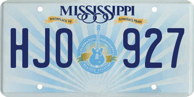 MS license plate HJO927