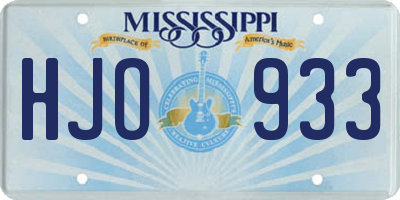MS license plate HJO933