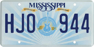 MS license plate HJO944