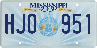 MS license plate HJO951