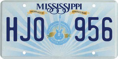 MS license plate HJO956
