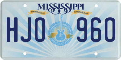 MS license plate HJO960