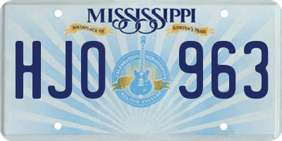 MS license plate HJO963