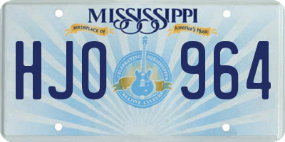 MS license plate HJO964