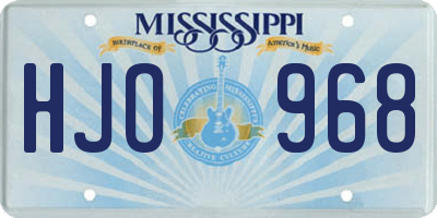 MS license plate HJO968