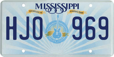 MS license plate HJO969
