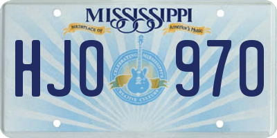 MS license plate HJO970
