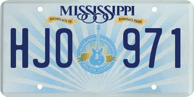 MS license plate HJO971