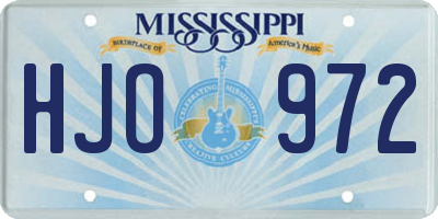 MS license plate HJO972