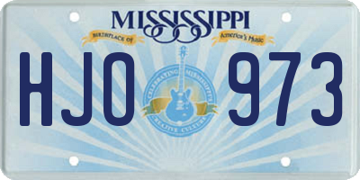 MS license plate HJO973