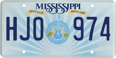 MS license plate HJO974
