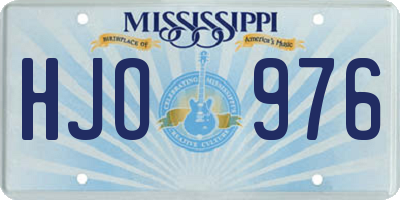 MS license plate HJO976