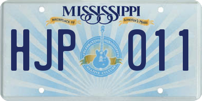 MS license plate HJP011