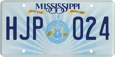 MS license plate HJP024