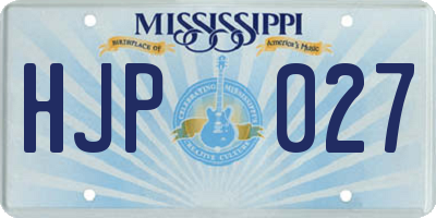 MS license plate HJP027